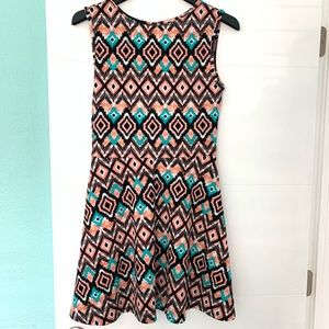 Tribal Print Swing Dress | Large